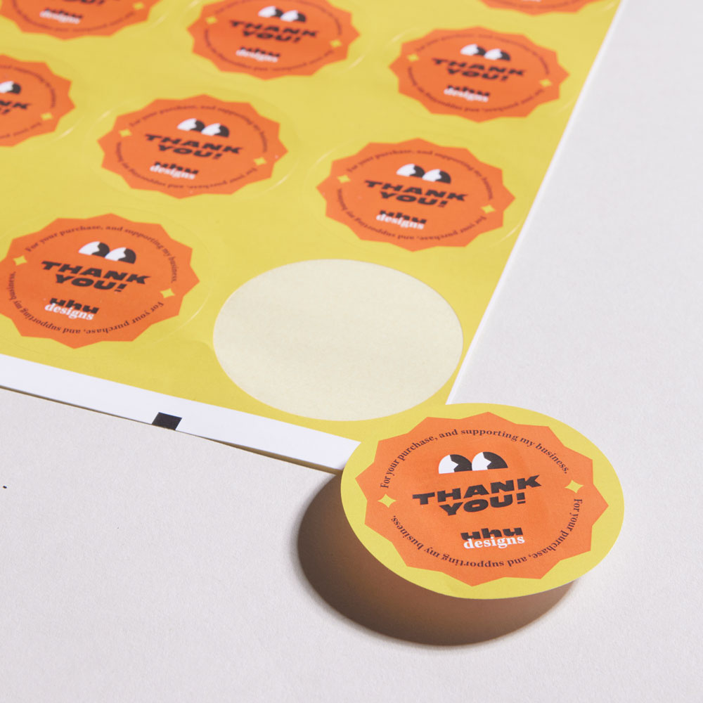 Sticker printing in Godalming, flat sheet or on rolls